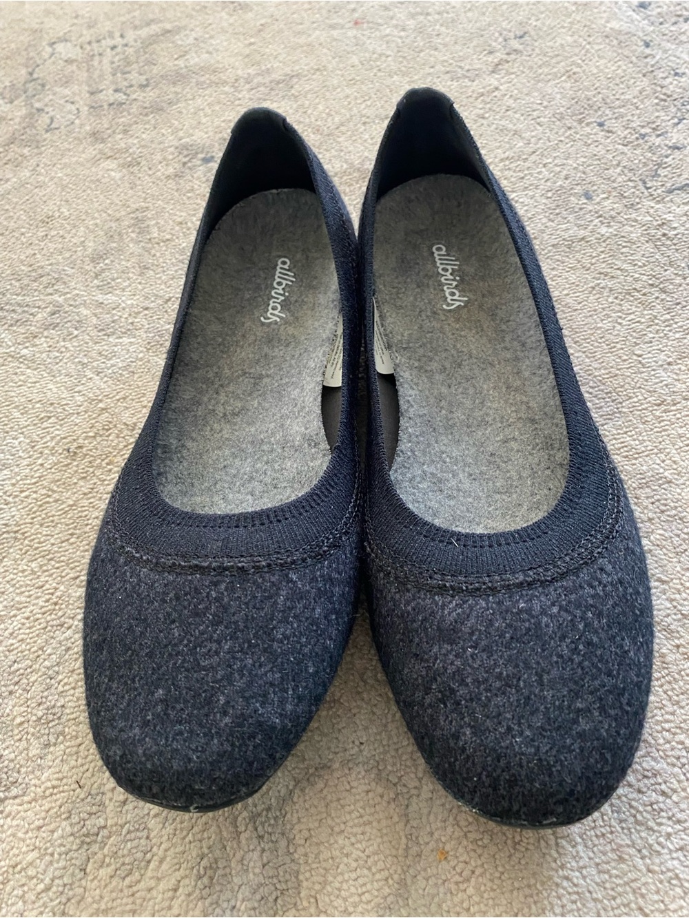Alllbirds Wool Breezers Ballet Flats Natural Black 8 (fits like 7.5)